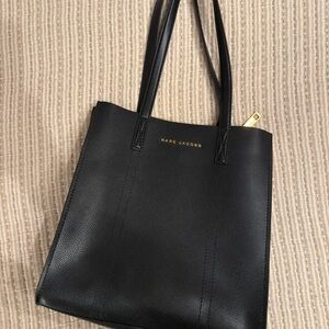 Marc Jacobs Black Tote with Gold Accents